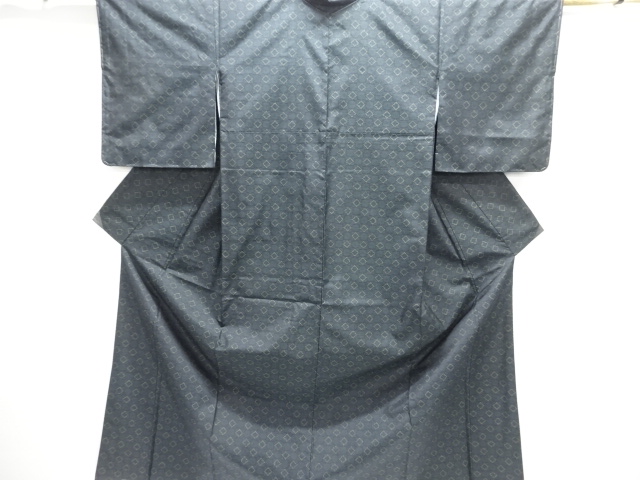 JAPANESE KIMONO / UNUSED DORO OSHIMA TSUMUGI / WOVEN RHOMBUS 